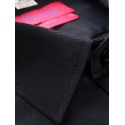 Elegancka czarna koszula w delikatną jodełkę 100% bawełna