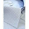 Koszula męska z krótkimi rękawami z tkaniny twill w granatową siatkę